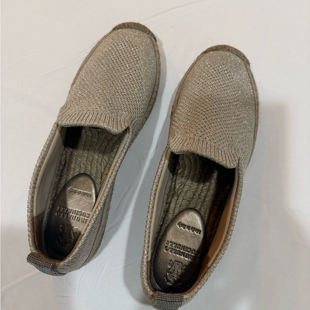 Brunello Cucinelli Beige Women's Slip-On Loafers